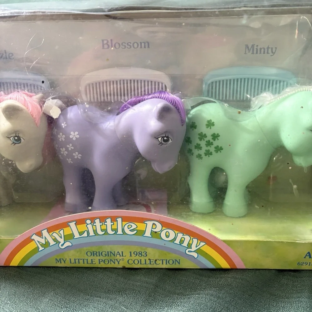 NOS My Little Pony 25th‎ Anniversary Collection Snuzzle Blossom Minty Set 3
